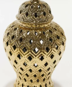 Inspire Me! Home Decor Extra Mini/Miniature Gold Ginger Jar 11 Inspire Me! Home Decor Extra Mini/Miniature Gold Ginger Jar