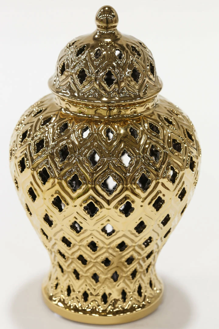 Inspire Me! Home Decor Extra Mini/Miniature Gold Ginger Jar 7 Inspire Me! Home Decor Extra Mini/Miniature Gold Ginger Jar