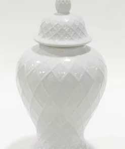 Inspire Me! Home Decor White Lattice Ginger Jar (2 Sizes) 8 Inspire Me! Home Decor White Lattice Ginger Jar (2 Sizes)