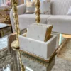 Inspire Me! Home Decor White Marble Decorative Box