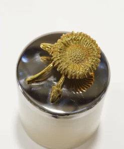 Inspire Me! Home Decor Silver And Gold Detailed Lid Candle- Unscented (6 Styles)