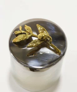 Inspire Me! Home Decor Silver And Gold Detailed Lid Candle- Unscented (6 Styles)