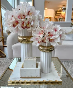 Inspire Me! Home Decor White Marble Decorative Box