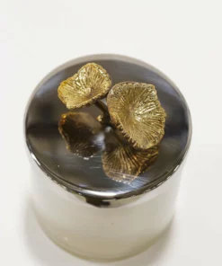 Inspire Me! Home Decor Silver And Gold Detailed Lid Candle- Unscented (6 Styles)