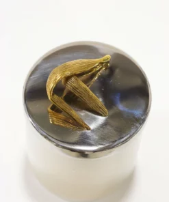 Inspire Me! Home Decor Silver And Gold Detailed Lid Candle- Unscented (6 Styles)