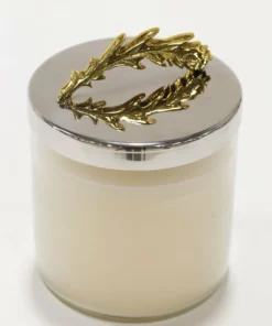 Inspire Me! Home Decor Silver And Gold Detailed Lid Candle- Unscented (6 Styles)