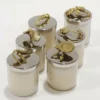 Inspire Me! Home Decor Silver And Gold Detailed Lid Candle- Unscented (6 Styles)