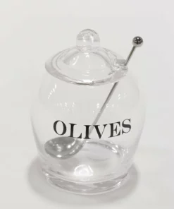 Inspire Me! Home Decor Glass Olive Jar W/ Metal Spoon