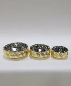 Inspire Me! Home Decor Champagne Textured Ceramic Bowls (3 Sizes)