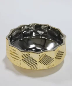 Inspire Me! Home Decor Champagne Textured Ceramic Bowls (3 Sizes)