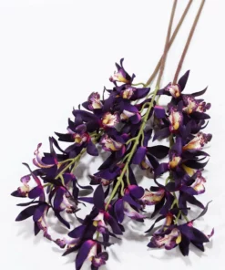 Inspire Me! Home Decor Deep Purple Dendrobium Orchid Stem