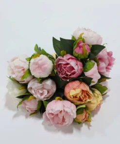 Inspire Me! Home Decor Real Touch Light Color Peony Bundles (3 Colors)