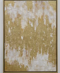 Inspire Me! Home Decor Gold And Ivory Detailed Wall Art