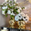 Inspire Me! Home Decor Gold Metal Studded Vase (2 Sizes)