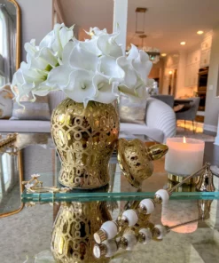 Inspire Me! Home Decor Gold Patterned Mini/Miniature Ginger Jar 16 Inspire Me! Home Decor Gold Patterned Mini/Miniature Ginger Jar