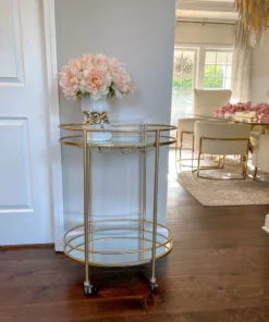 Inspire Me! Home Decor Gold Two-Tiered Cart