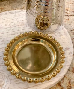 Inspire Me! Home Decor Beaded Round Decorative Plate (2 Colors)