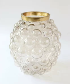 Inspire Me! Home Decor Bubble Vase With Gold Rim (2 Sizes)