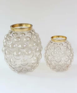 Inspire Me! Home Decor Bubble Vase With Gold Rim (2 Sizes)
