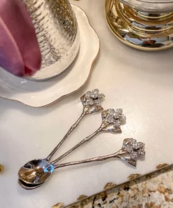 Inspire Me! Home Decor Jeweled Flower Tea Spoon (2 Colors)