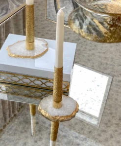 Inspire Me! Home Decor Agate Candle Holder