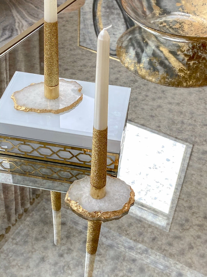 Inspire Me! Home Decor Agate Candle Holder 3 Inspire Me! Home Decor Agate Candle Holder