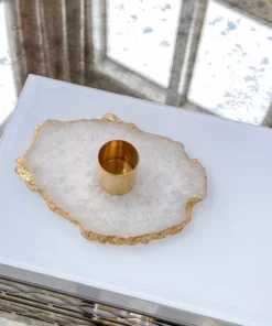 Inspire Me! Home Decor Agate Candle Holder