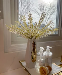 Inspire Me! Home Decor Gold And White Ceramic Square Cake Stand