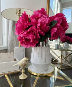 Inspire Me! Home Decor 23" Bright Pink Peony Stem