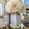Inspire Me! Home Decor White And Gold Two Tone Vase