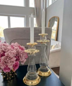 Inspire Me! Home Decor Rippled Candle Holders (2 Sizes, 2 Colors)