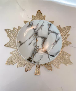 Inspire Me! Home Decor Gold Metallic Maple Leaf Place Mats (Set Of 4) 7 Inspire Me! Home Decor Gold Metallic Maple Leaf Place Mats (Set Of 4)