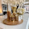 Inspire Me! Home Decor Hammered Glass Canister With Gold Leaf Lid (3 Sizes)