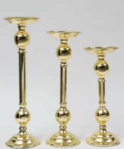 Inspire Me! Home Decor Gold Bead Detailed Candleholder (3 Sizes)