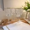 Inspire Me! Home Decor Set Of 4 Goblets With Gold Rim