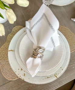 Inspire Me! Home Decor Gold Ginko Leaf Tablemat