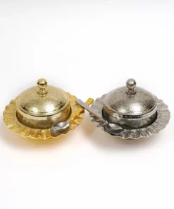 Inspire Me! Home Decor Rippled Sugar Jar With Spoon (2 Colors)