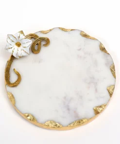 Inspire Me! Home Decor Round Marble Detailed Trivet (2 Styles)