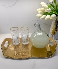 Inspire Me! Home Decor Pebbled Glass Globe Pitcher