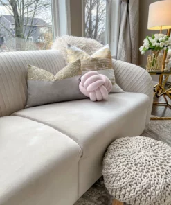 Inspire Me! Home Decor Soft Pink Velvet Knot Pillow (3 Sizes) Pillows