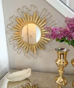 Inspire Me! Home Decor Gold Foil Sunburst Mirror