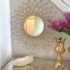 Inspire Me! Home Decor Golden Jeweled Sunburst MIrror