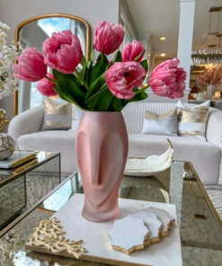 Inspire Me! Home Decor Iridescent Pink Face Vase