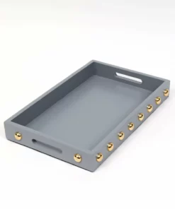 Inspire Me! Home Decor Studded Decorative Wood Trays (4 Colors)