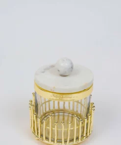 Inspire Me! Home Decor Glass Canisters With Gold Linear Details (3 Sizes) 17 Inspire Me! Home Decor Glass Canisters With Gold Linear Details (3 Sizes)