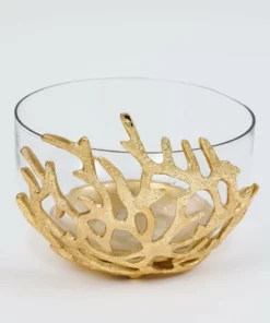 Inspire Me! Home Decor Bowls With Gold Textured Design (3 Sizes)