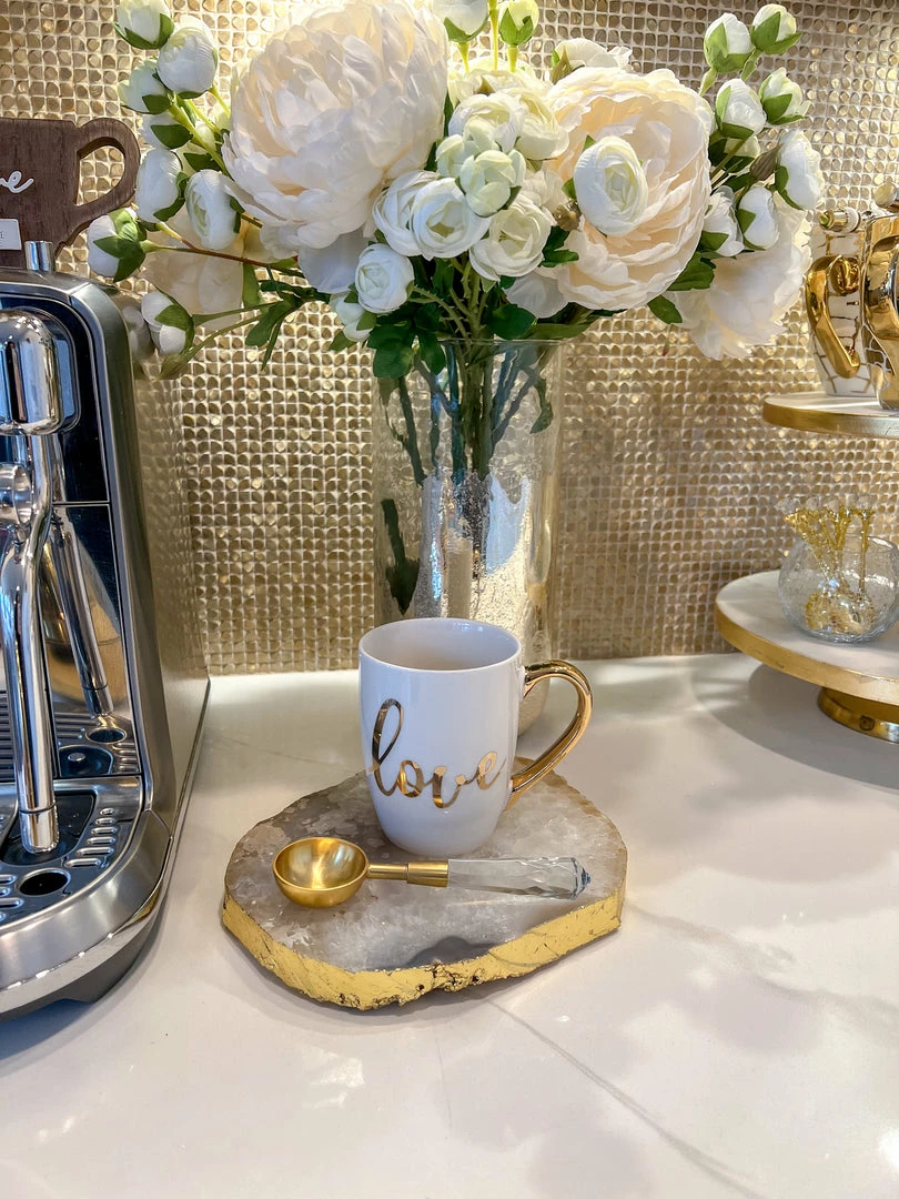 Inspire Me! Home Decor White Mug With Gold Handle (2 Styles) 3 Inspire Me! Home Decor White Mug With Gold Handle (2 Styles)