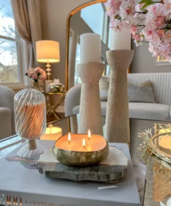 Inspire Me! Home Decor Gold Candle Tray (2 Sizes)