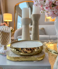 Inspire Me! Home Decor Gold 6 Wick Hammered Candle 9 Inspire Me! Home Decor Gold 6 Wick Hammered Candle