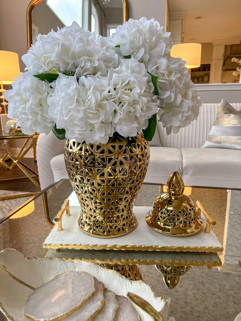 Inspire Me! Home Decor 23.5" Real Touch White Hydrangea 8 Inspire Me! Home Decor 23.5" Real Touch White Hydrangea